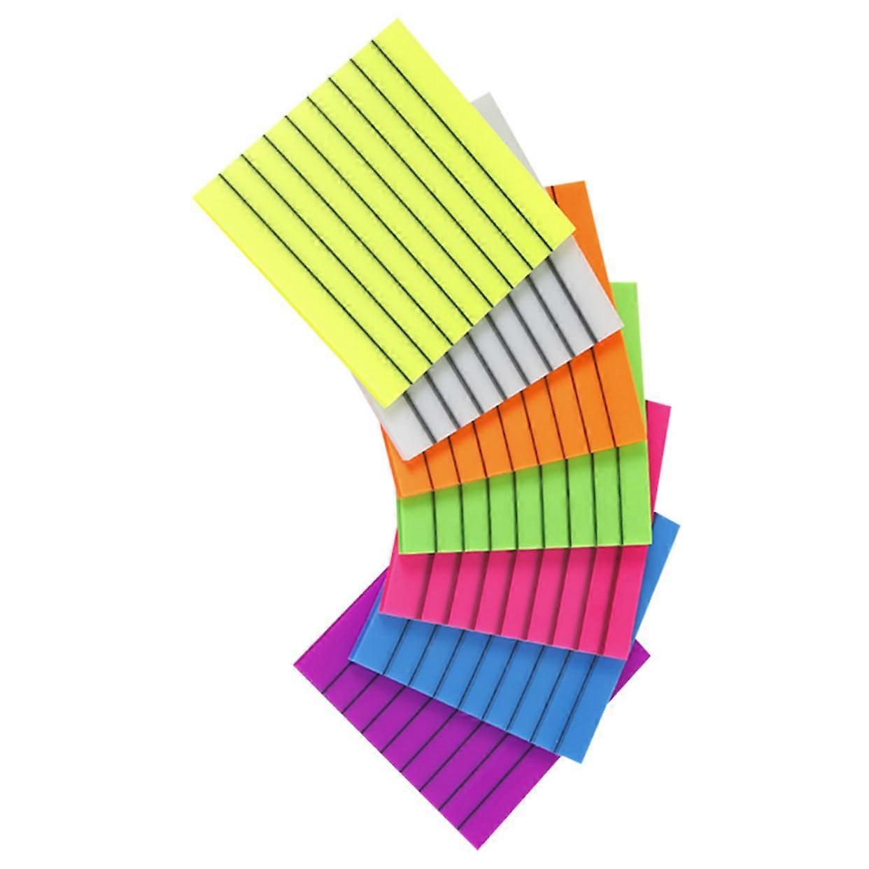 Waterproof SemiTransparent Sticky Notes 7 Colors Ideal Desk Pad for Household, Office, and School Practical Note Stickers for Marking and Remembering