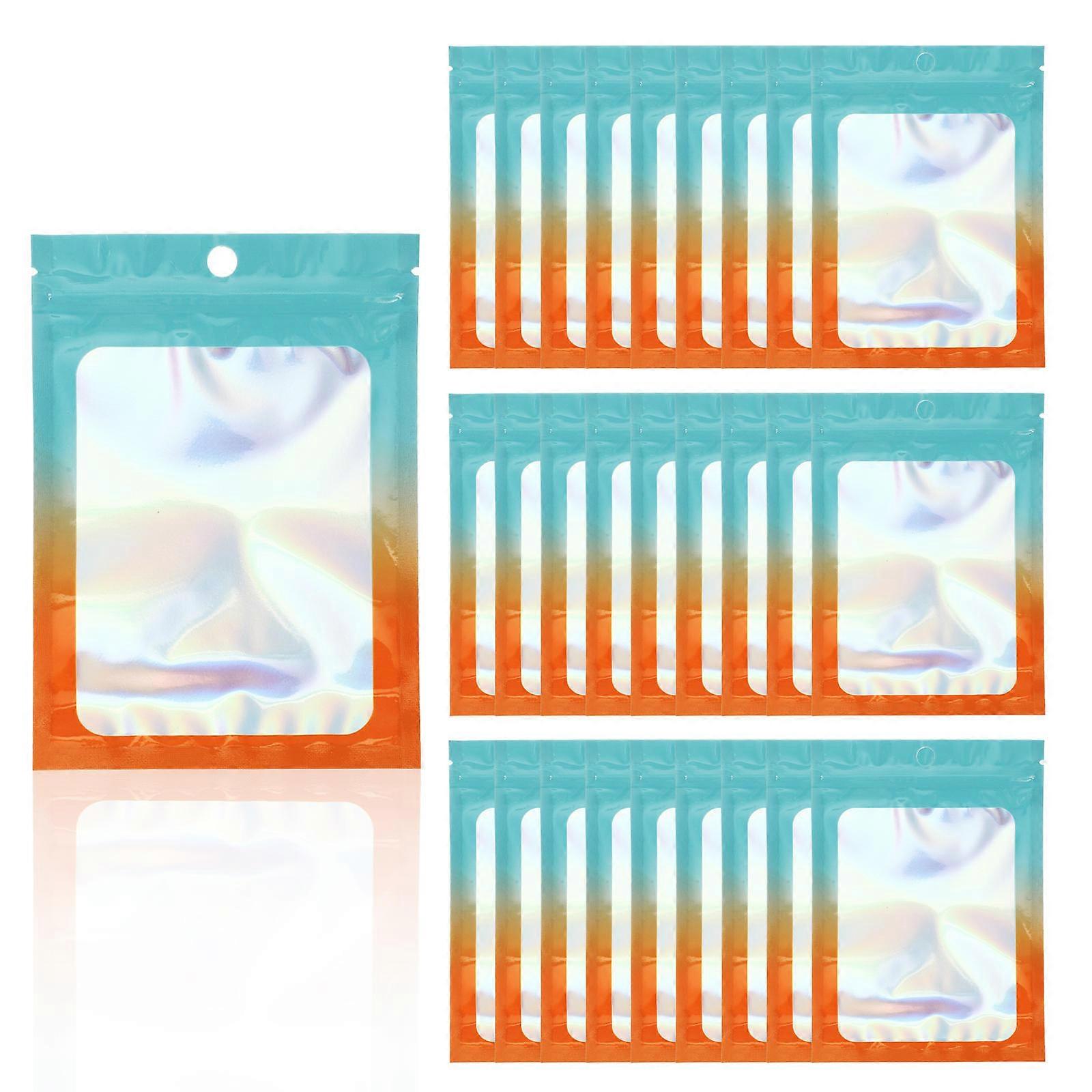 Plastic For Packaging Resealable Office Use Gradient Color 5.78x4.13x0.04in 100Pcs