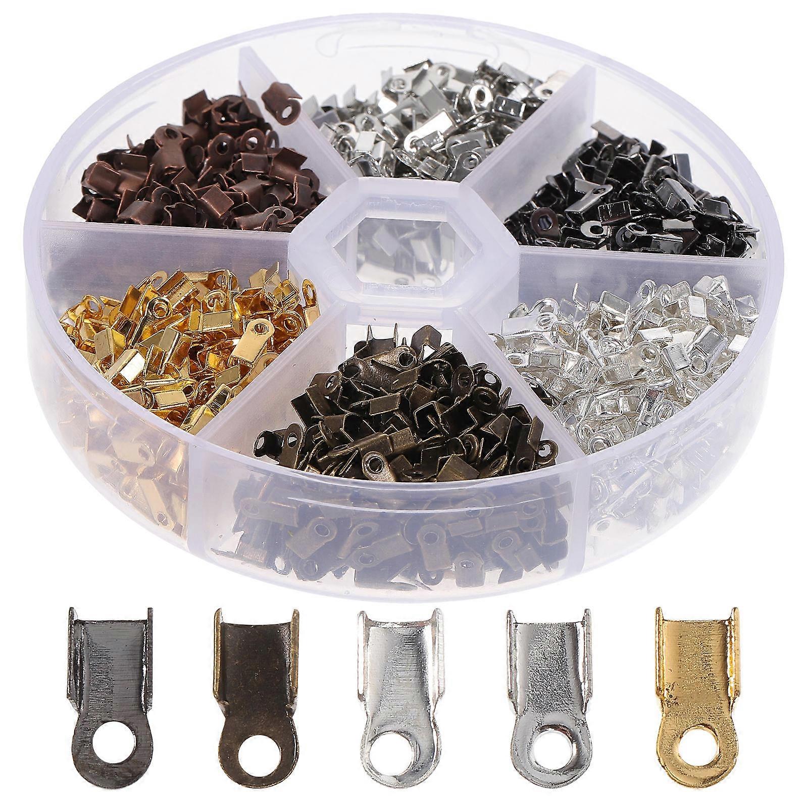 Sturdy Alloy Ribbon Clasp Connectors for DIY Jewelry Making – Durable Buckles for Necklaces and Bracelets, Easy Installation