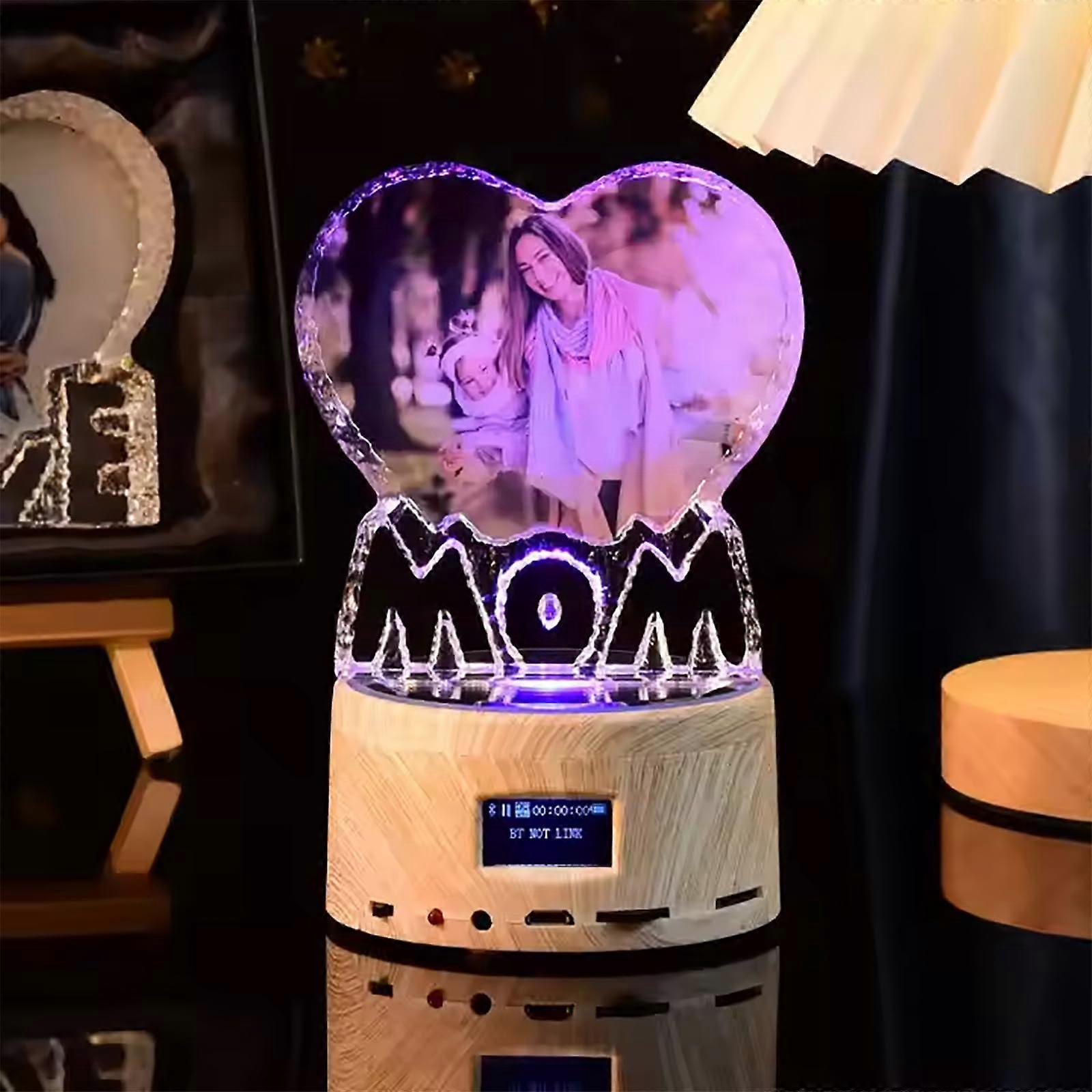 Crystal photo, 3D lamp, Bluetooth, rotation, birthday, wedding, Valentine's Day