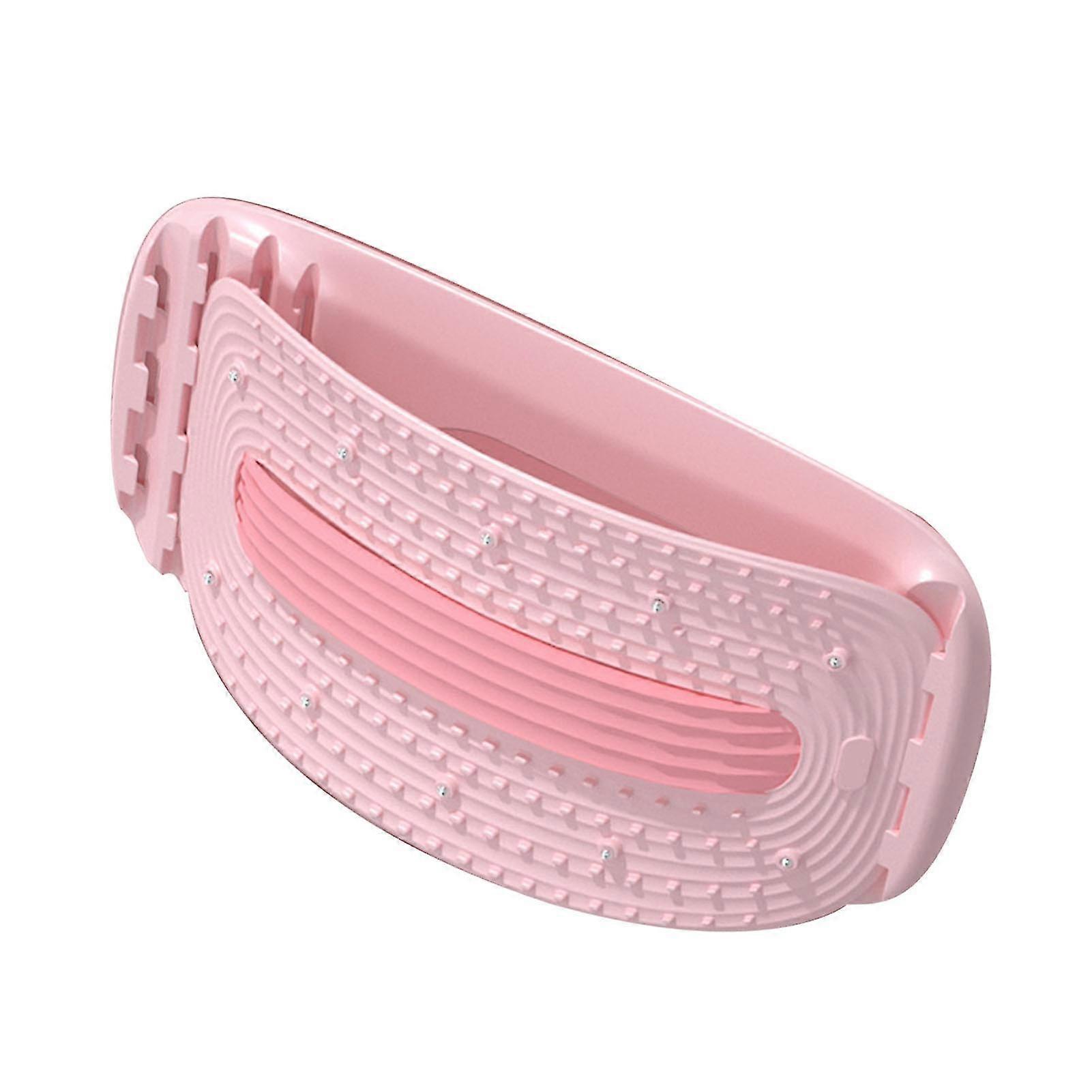 4-Level Lower Back Massager & Lumbar Stretcher with Magnet - Back Cracker Board for Men & Women in Pink - Relief and Comfort Tool