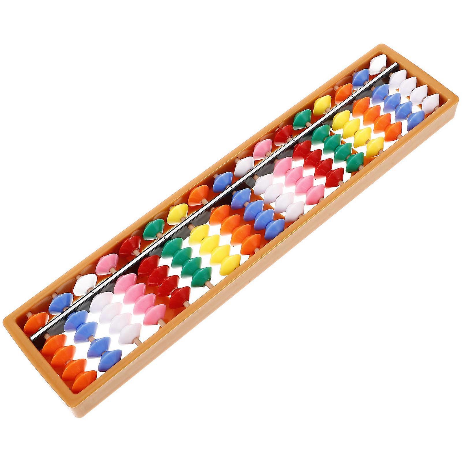 Traditional Chinese Abacus Brain Development For Students School Use Multi-Colored 26.60X6.00X1.50CM 1Set