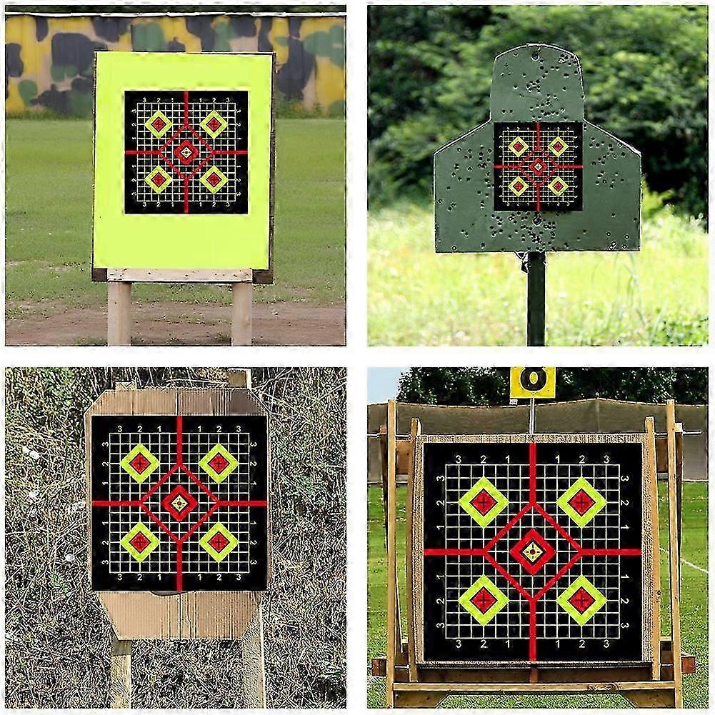 2025 25pcs Self Adhesive Shooting Targets 8" inch Splatter Paper Fluorescent Reactive