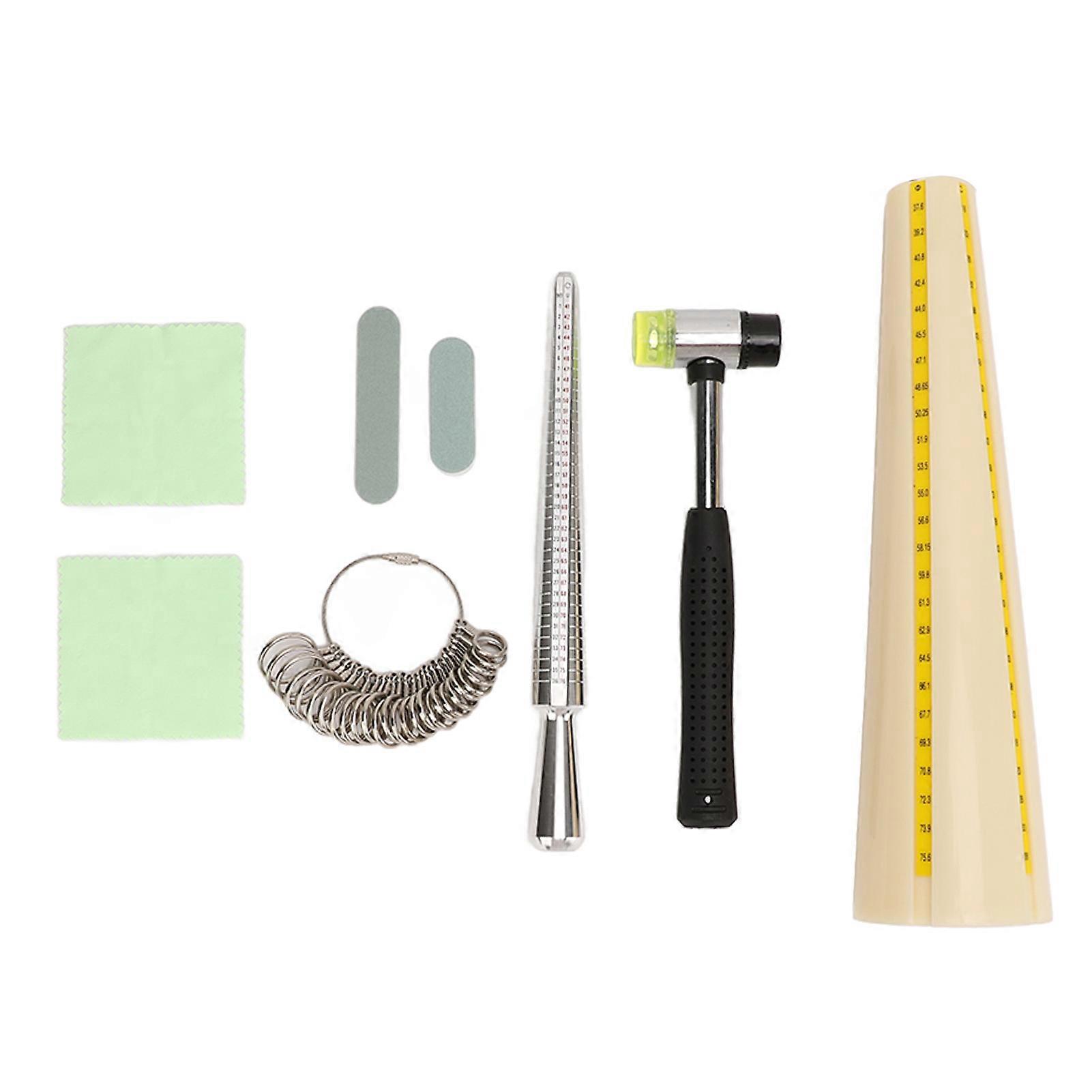 8pcs Jewelry Making Kit Ring Size Measuring Tool Bracelet Size Measuring Tool Round Bracelet Mandrel Bracelet Repair Stick For Jewelry Crafting