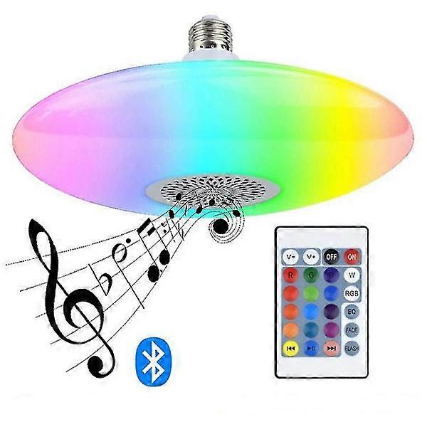 Led Light Bulb Wireless Music 30w Rgb Dimmable With Remote Control Color