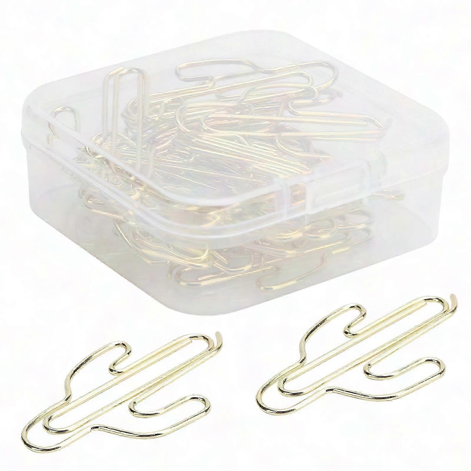 Mini Cactus-Shaped Paper Clips for School and Office Use