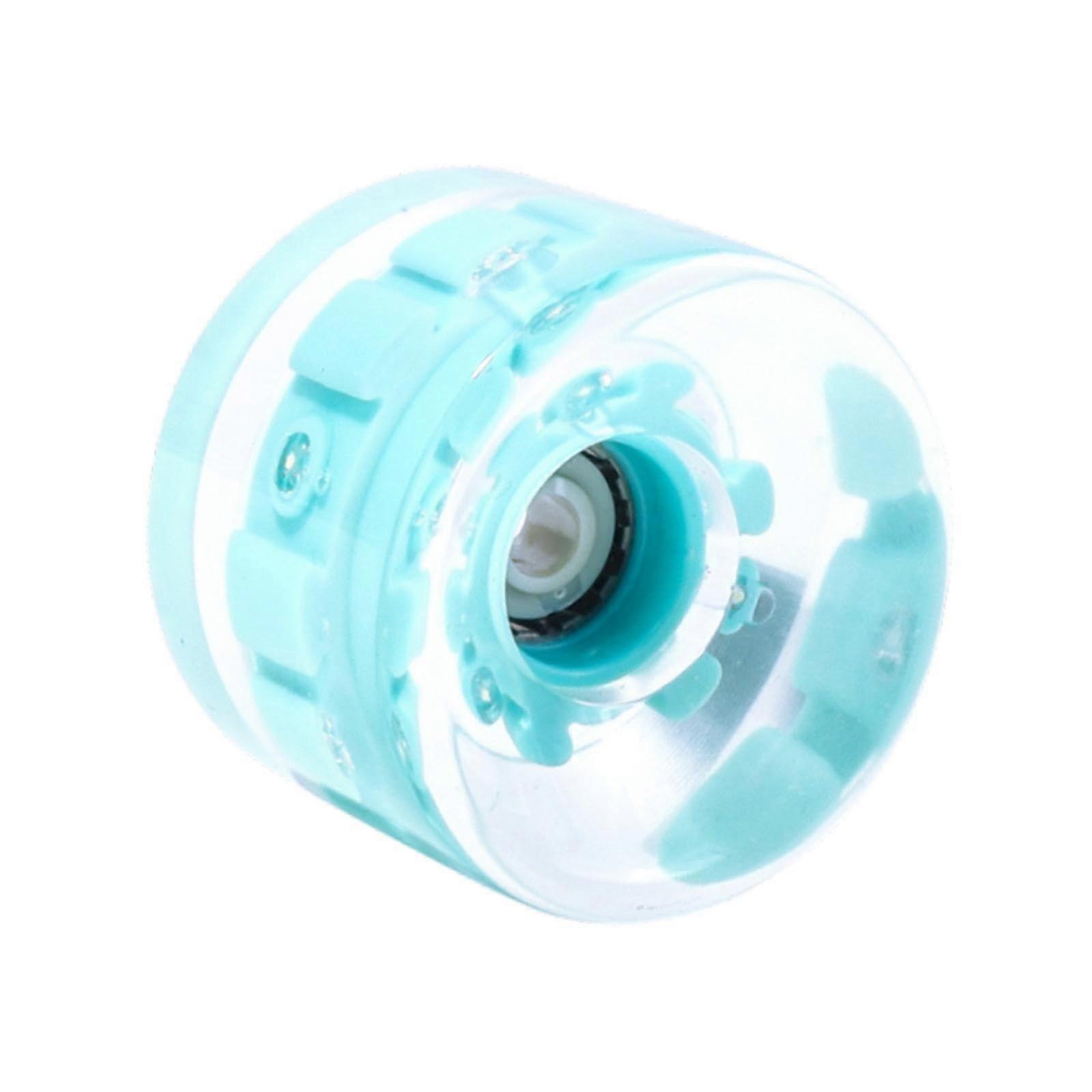 Skateboard Wheels with LED Lights for Trick Skating and Smooth Ride, White Replacement Set