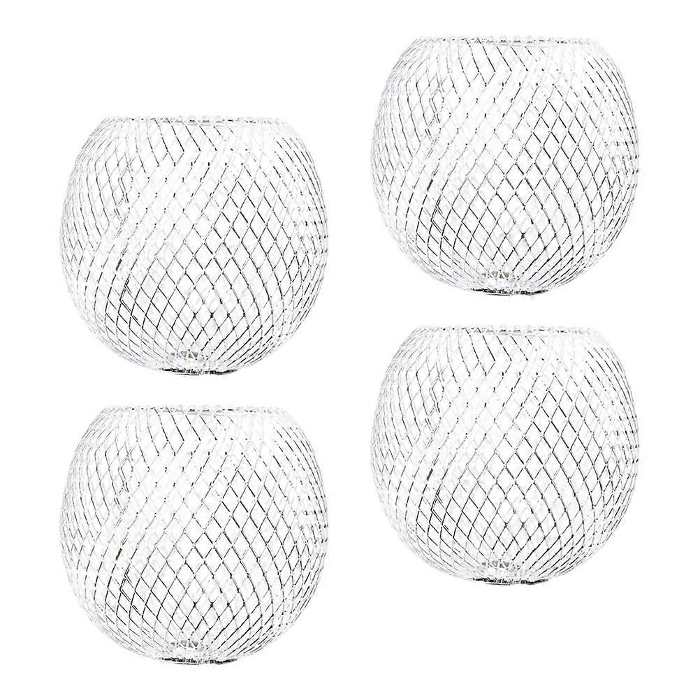 Creative Metal Lampshade for Decoration Silver Color Durable and Practical with Smooth Surface 4 Pieces