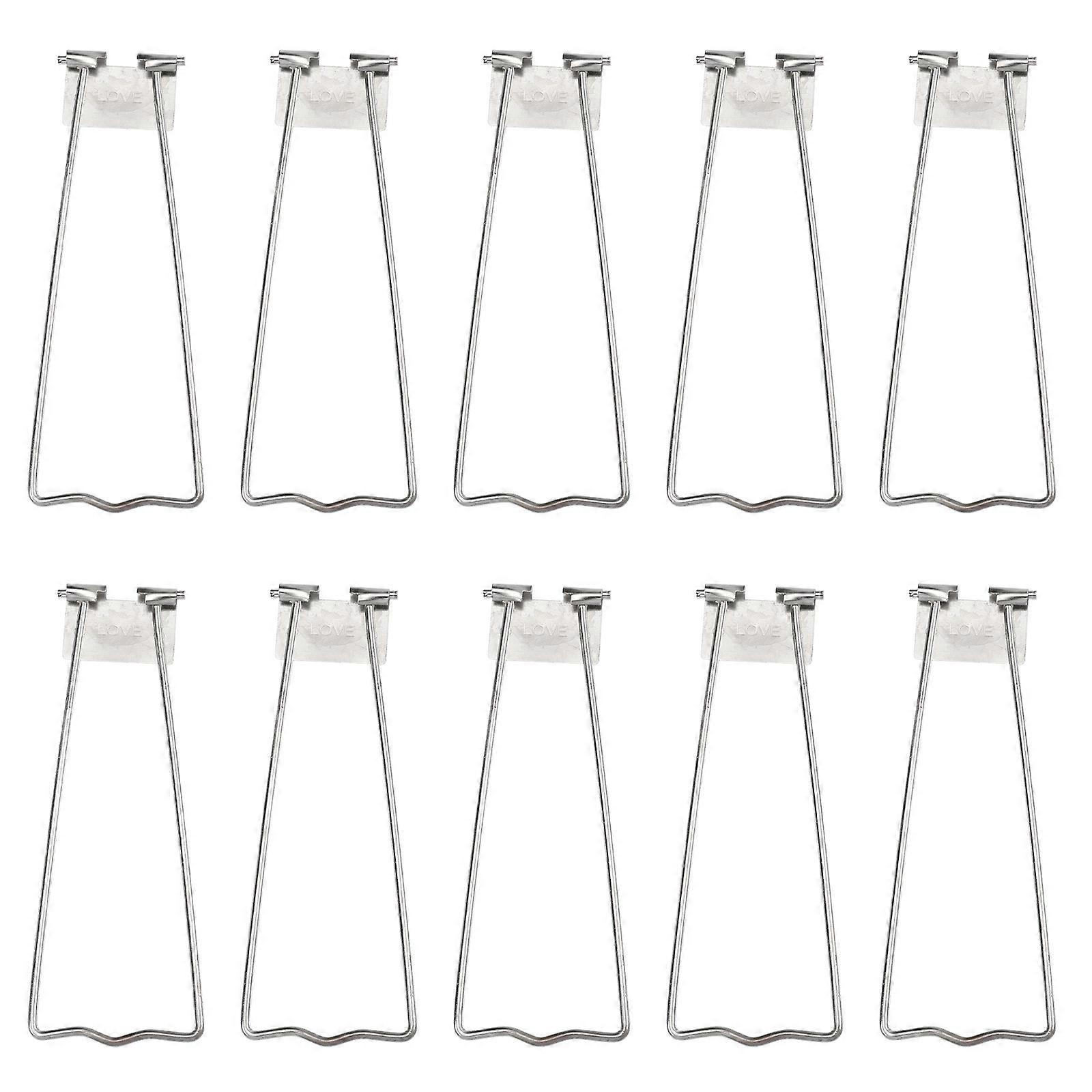Silver Iron Easel Back Stands for Photo Frames Sturdy and with Angle Adjustment 10pcs