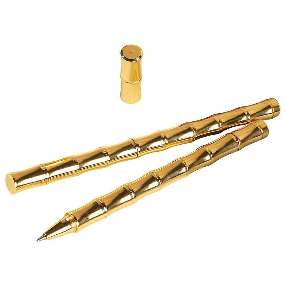 Vintage Brass Pens (2pcs) – Smooth Writing Instruments for Office, Business, Students, and Creative Professionals – Decorative & Functional