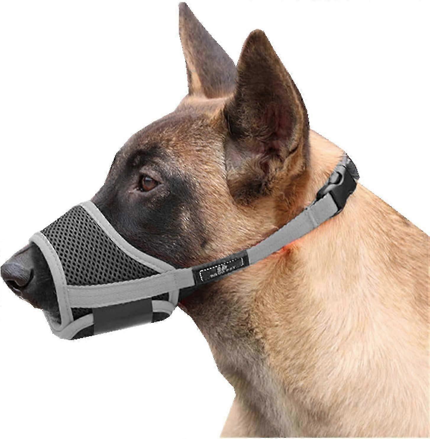 dog muzzle nylon soft muzzle anti-biting barking secure-mesh breathable