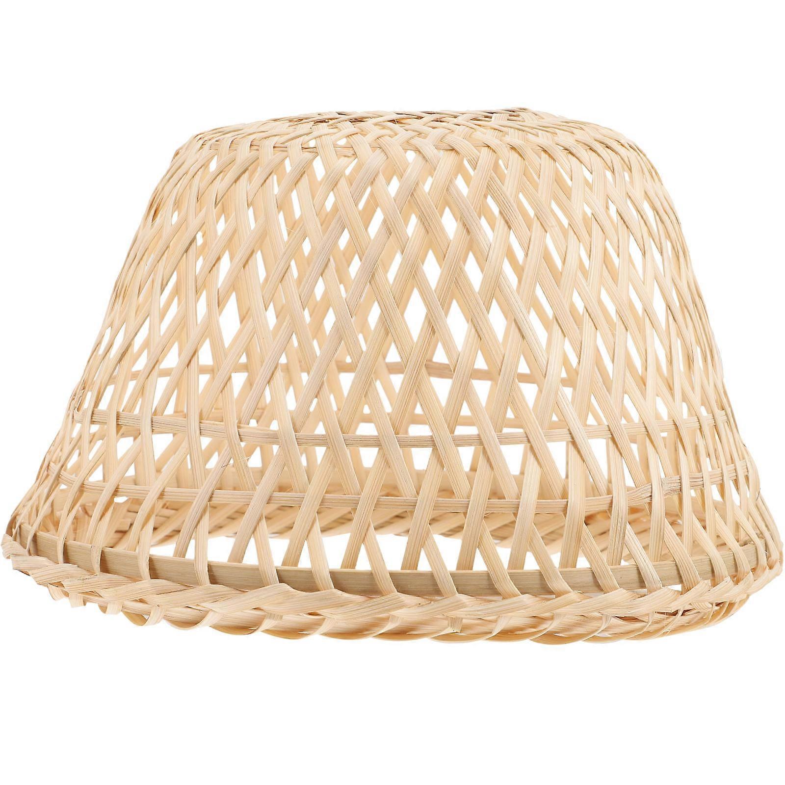 Retro Bamboo Woven Barrel Lamp Shade – Handmade Light Accessory for Home, Café, and Restaurant Decor – Stylish, Odor Safe Design for Versatile