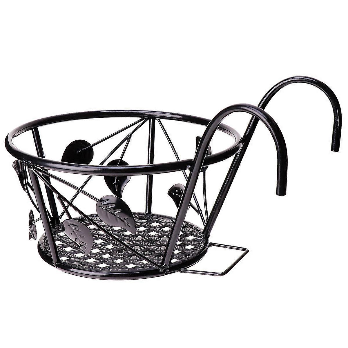 Supporting Planter Racks Iron Art Railing Bonsai Bracket Balcony Window Hallways Decor Black 1Pcs