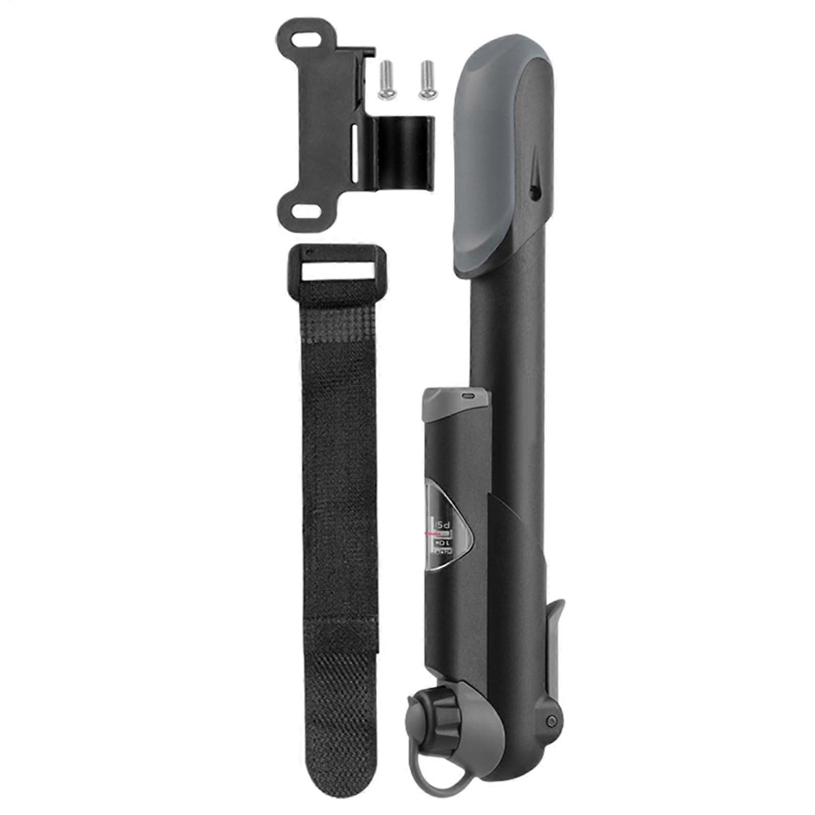 Bicycle Air Pump Portable Mini Inflator With Digital Display Lightweight Alloy Fast Inflation
