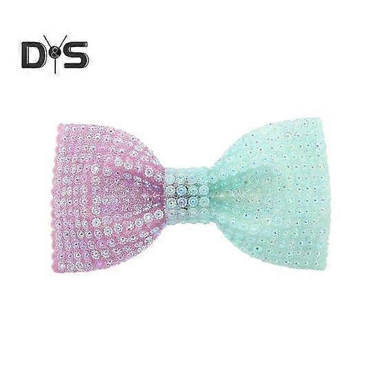 Men Bow Tie Patchwork Color Shining Rhinestones Elastic Rope Neck Tie Suit Decoration Formal Wear Wedding Party Accessory