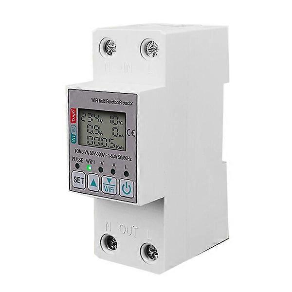 Tuya 63a 110v 220v Wifi Energy Meter Kwh Meter Switch Time Function With Voltage Current And L
