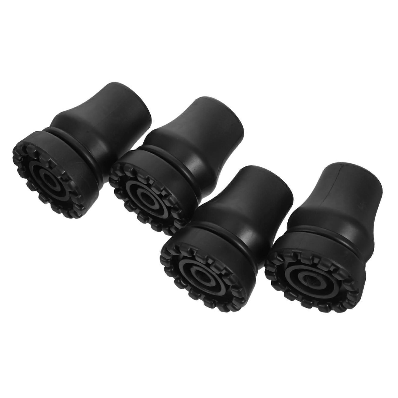 Rubber Replacement Tips 19 mm, Pack of 4 Non-Slip Foot Covers for Walking Sticks and Poles, Durable and Compatible