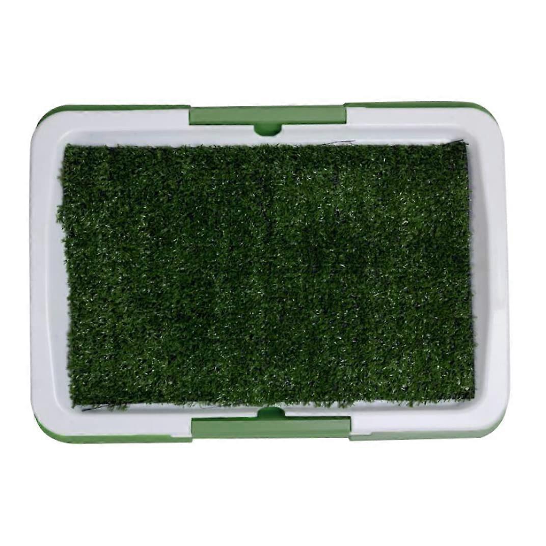 Dog Toilet Pad Dog Training Toilet Puppy Pee Potty Pad Splash Proof Artificial Grass Pad with Tray Ref: 8299