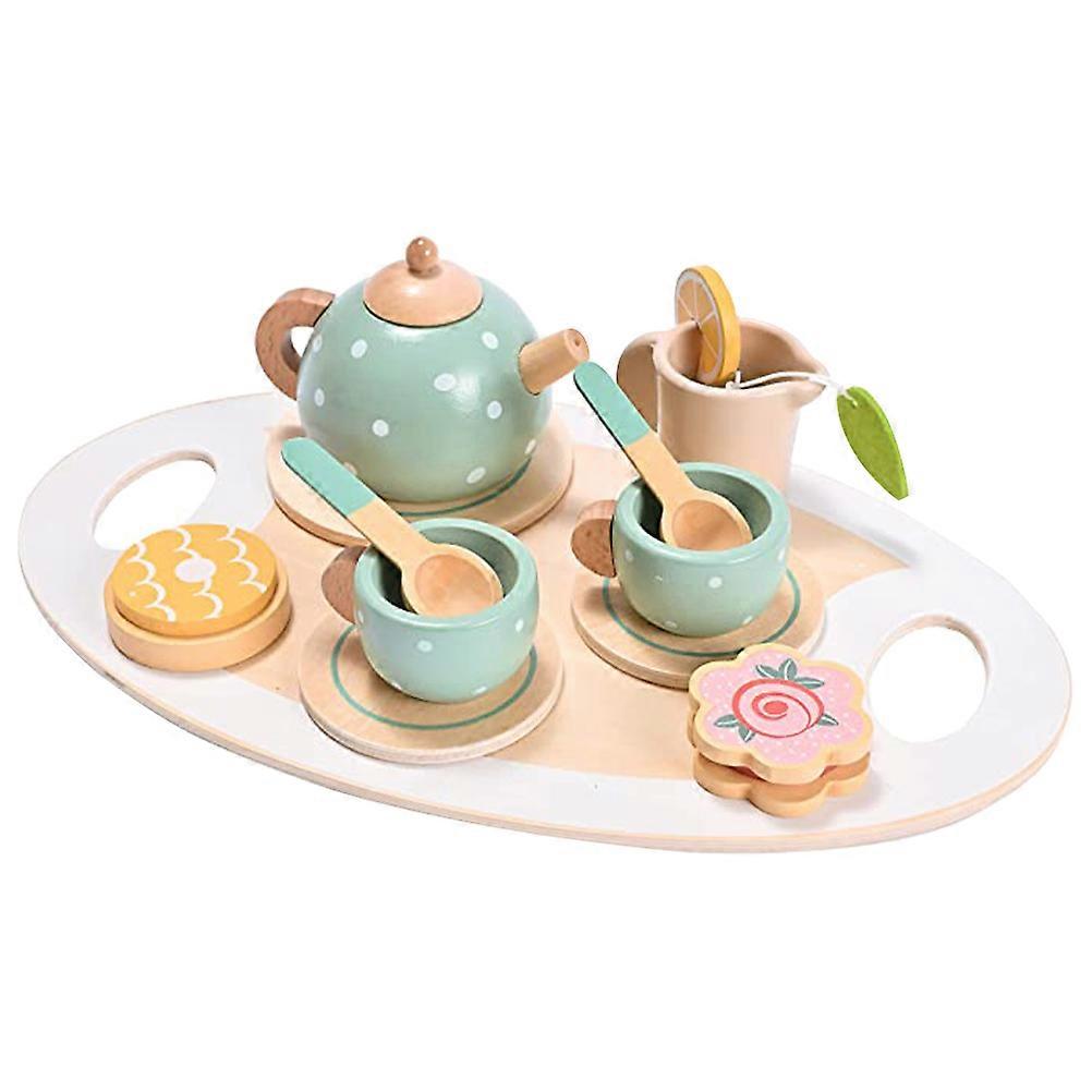 Plastic Afternoon Tea Set for Kids Play with Assorted Colors and Smooth Edges Toy