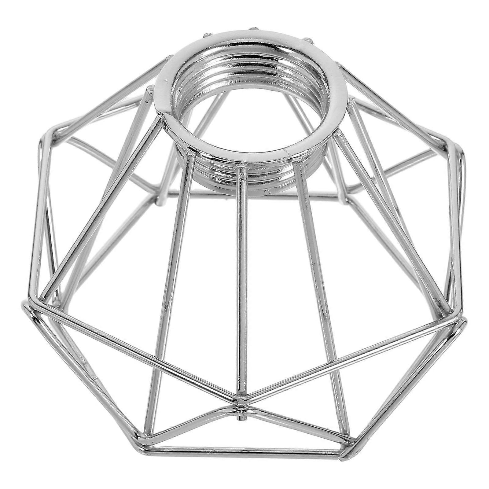 Hollow Carving Lamp Shade Silver Metal Unique Artistic Flair Pendant Lamp Shade for Ceiling Light