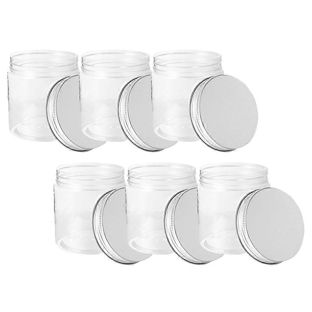 6pcs Household Sealing Canister Transparent Mason Jar Wide Opening Mason Jar With Lid
