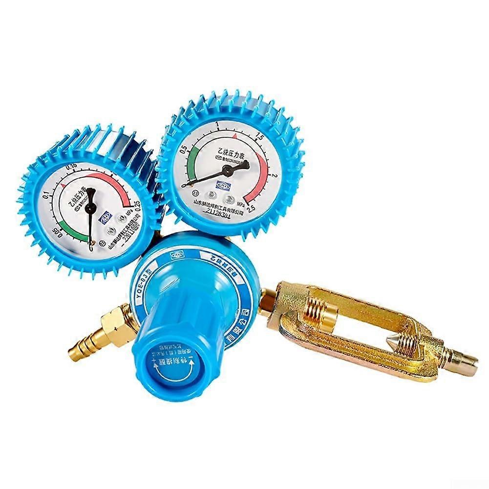 Gas Rotary Tension Valve Regulator for Oxygen Acetylene Butane Welding Cutting 18x15x8cm Blue