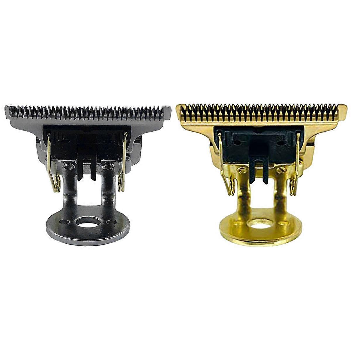 2x T-Shaped Hair Clipper Blade with Stand T9 Blade Trimmer Replacement Head Replacement Clipper Head