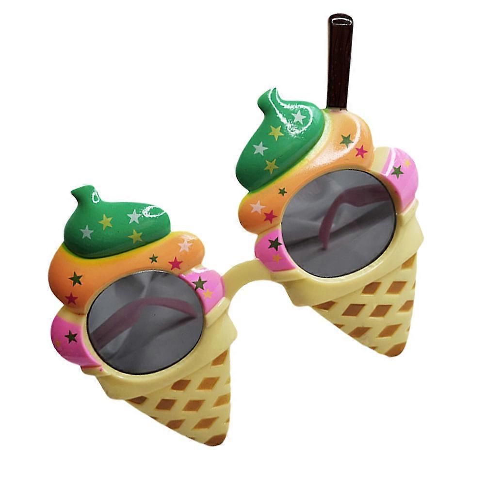 Creative Ice Cream Shape Glasses Fun Party Photo Props Lightweight Novelty Eyewear Adorable Birthday Favors Comfortable Fit for Boys