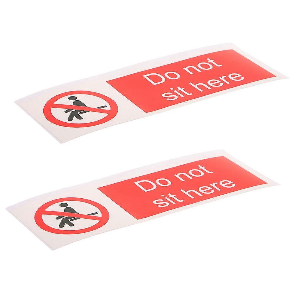 Safety Warning Stickers with Self Adhesive Here 2Pcs