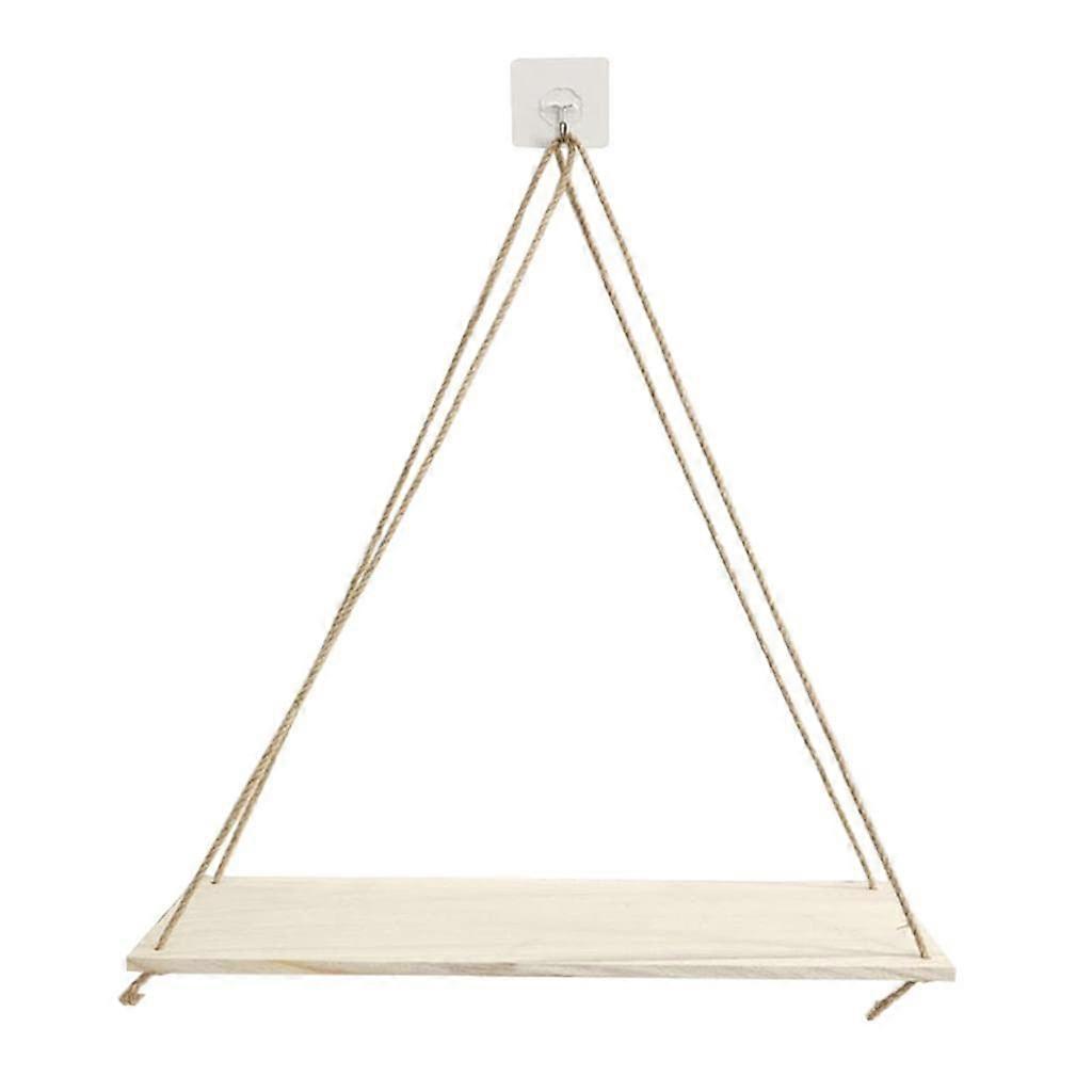 LHolz Hanging Rope Wall Shelf PlantFlower Pot Shelf Stand