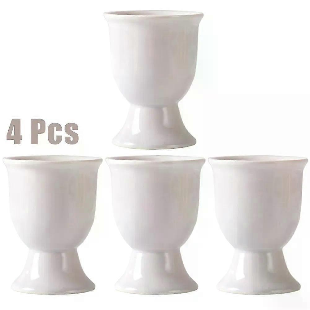 4pcs Egg Holder Egg Cups Holders Ceramic Egg Cups Breakfast Holder Boiled Egg Cups Cooking Tool Kitchen Accessories