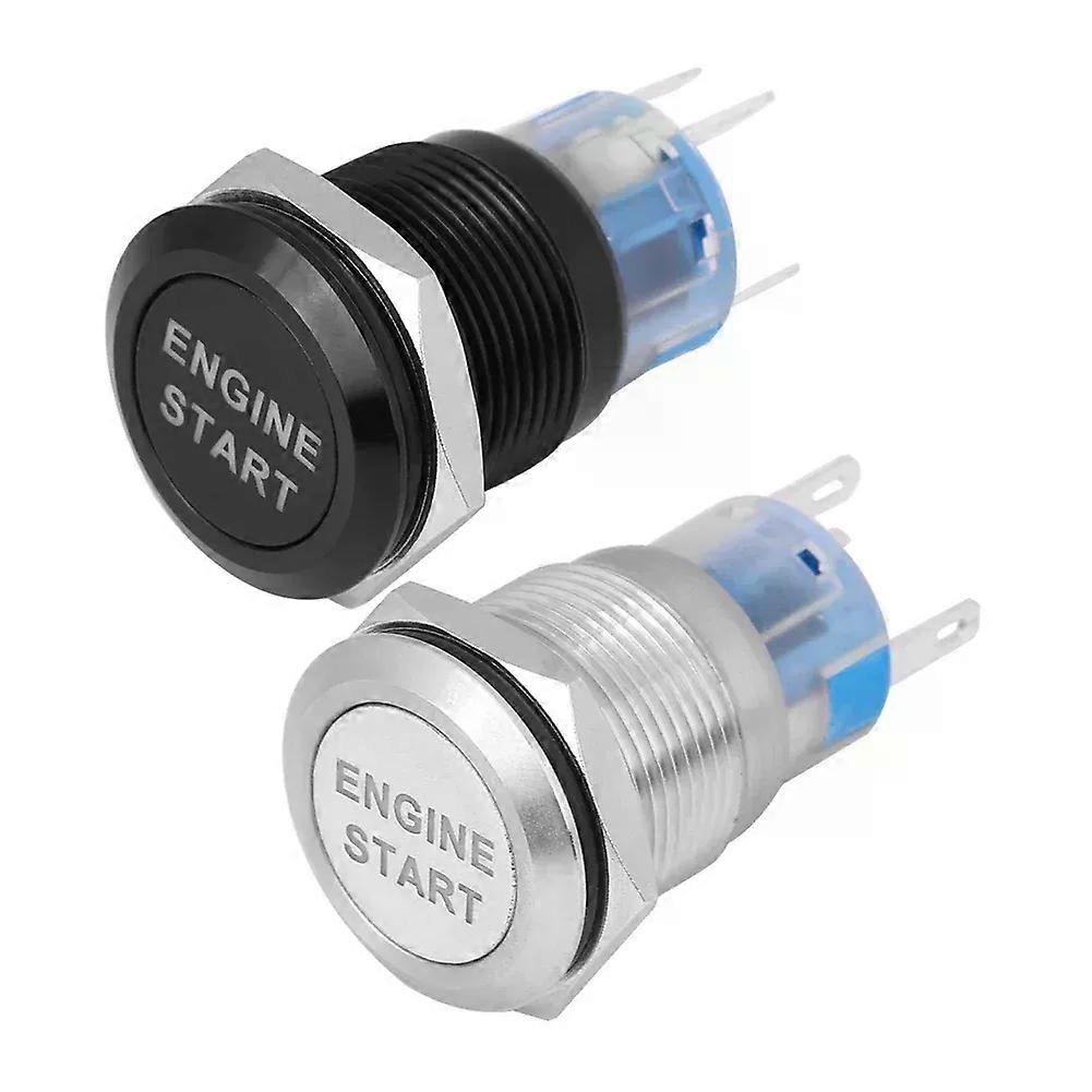 Car Engine Start Push Button Switch Ignition Starter Start Button Switch Replacement Enginee Start 12V Waterproof