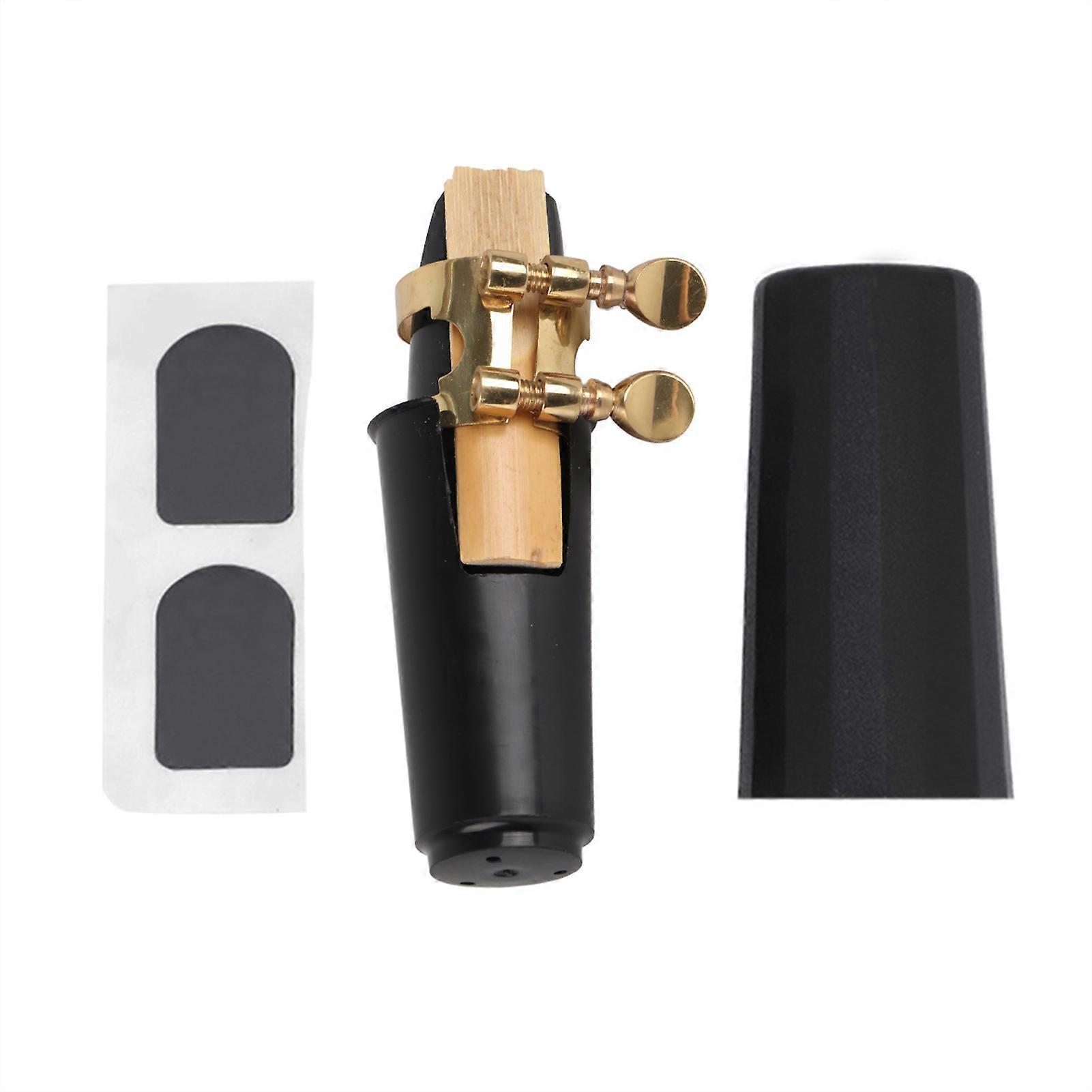 Soprano Sax Saxophone ABS Mouthpiece with Cap Metal Buckle Reed Pads Musical Instruments