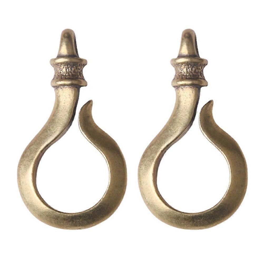 Sturdy Brass Keychain 2Pcs Round Hook Waist Hanging Keyring Ideal For Everyday Use Featuring Comfort And Style
