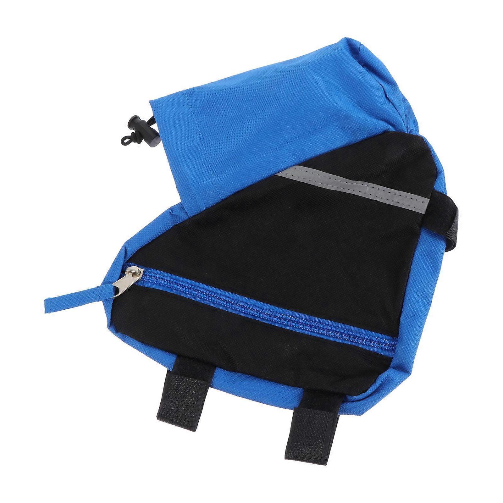 Cycling Handlebar Bag 1Pack Triangle Shaped Black Storage For Biking Outdoor Use Practical And Efficient Organization