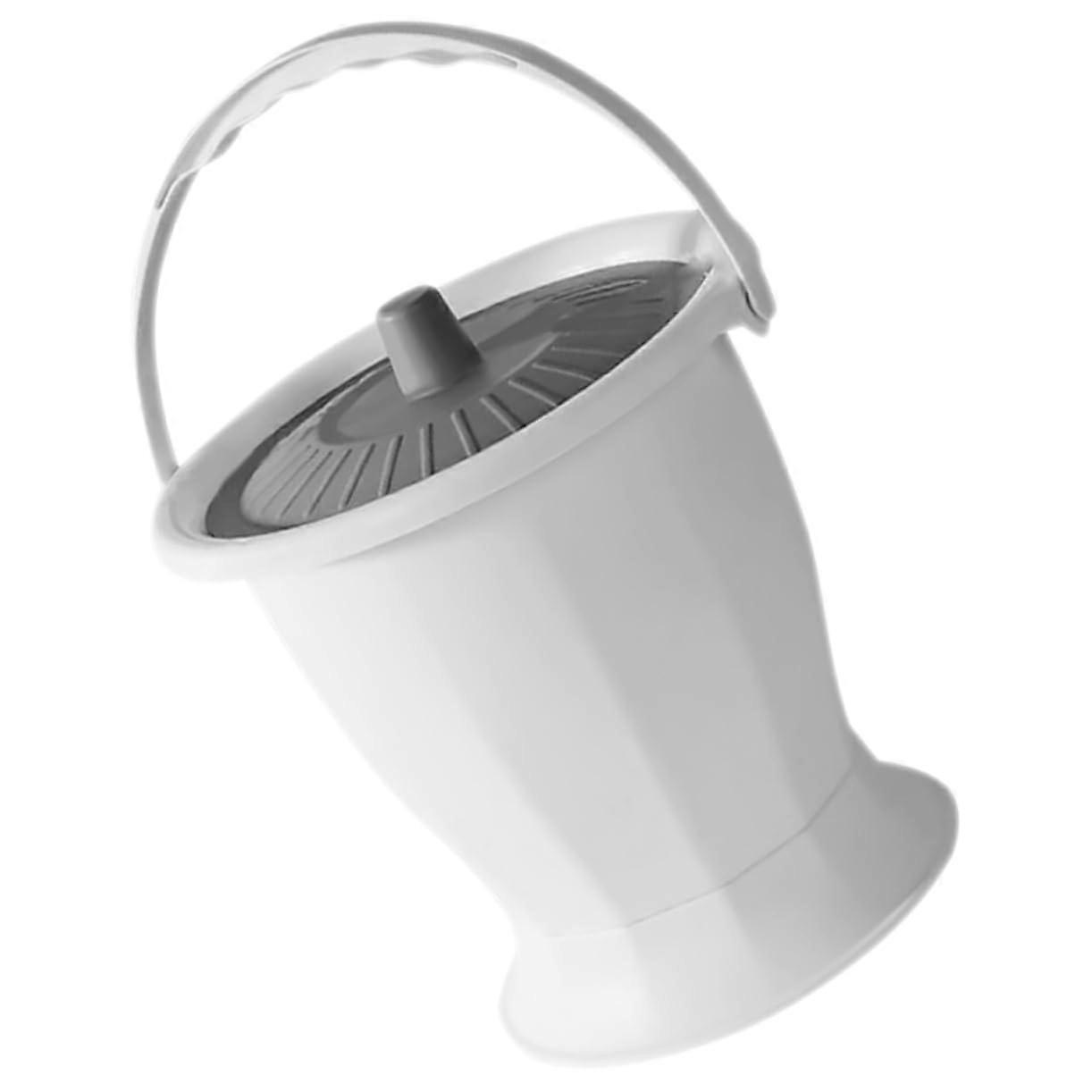 Portable Spittoon Toilet for Adults, Reusable Plastic Urinal with Lid