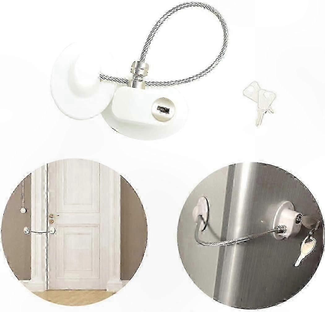 Adhesive Door Lock for Freezer and Cabinet with Strong Hold Window Refrigerator Locking Mechanism