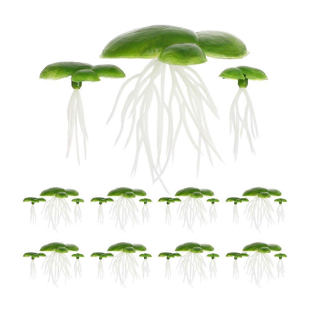 3 Packs of Realistic Artificial Duckweed Floating Plants For Aquariums Plastic Duckweed Floating Plant Model With Root Fish Tank Floating Plant Orname