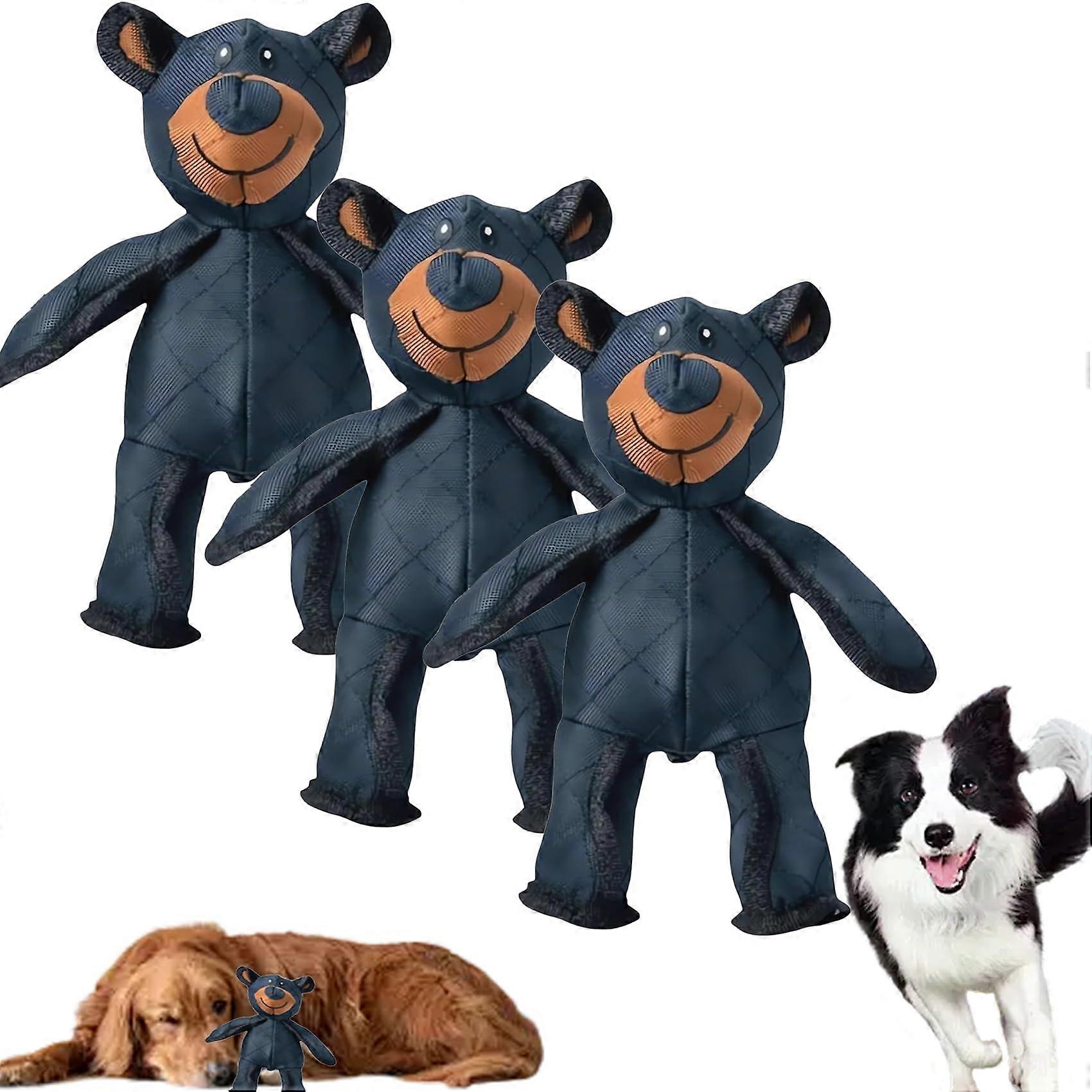 Indestructible Bear Dog Toy, Unbreaka Bear, 3pcs, TripleLayer Durability And BuiltIn Squeaker, Large Dogs, Chew Toy