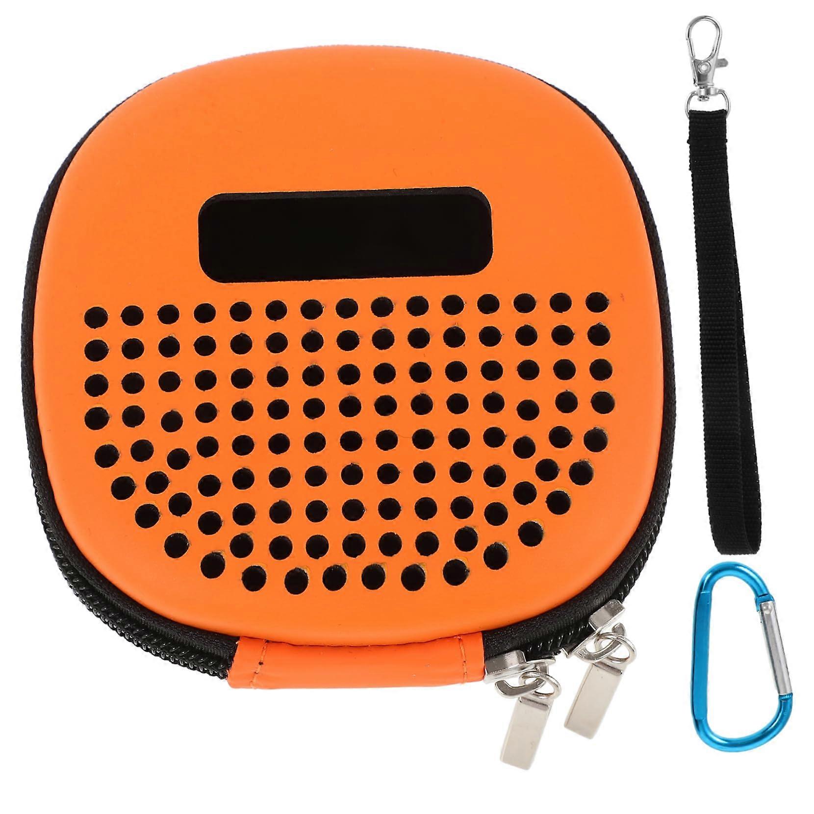 Audio Speaker Soundbox Storage Bag, Orange PVC Briefcase for Portable Speakers, Compact Size, Durable Design
