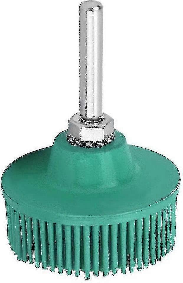 Medium Bristle Disc Brush - Rubber Buffing Wheel for Rust Removal (Dark Green)