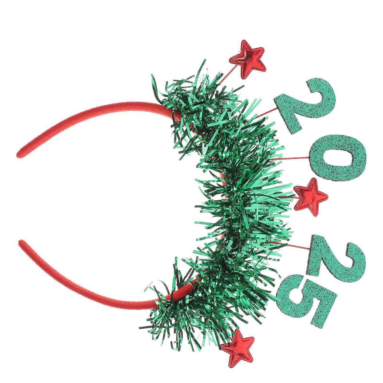 Festive Green Plastic Headband with Star Garland Design for New Year's Eve Parties, Holiday Events, and Stage Performances – Eye Catching Party