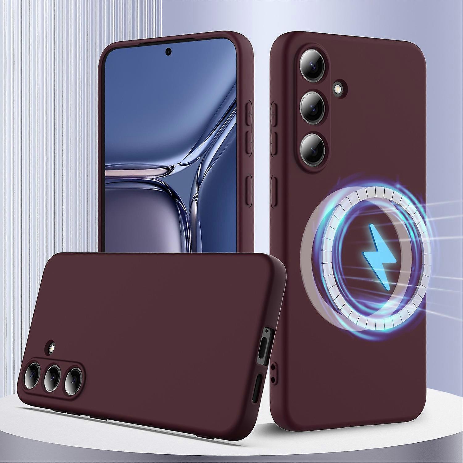 Για θήκη Samsung Galaxy S25 FE συμβατή με κάλυμμα τηλεφώνου υγρής σιλικόνης MagSafe Anti-Drop