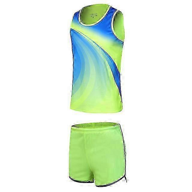 Track And Field Running Unicompatible withm Quick Dry Thin Sport Sprint Vest And Shorts Prints Breathable Marathon Clothes Men Training Suit