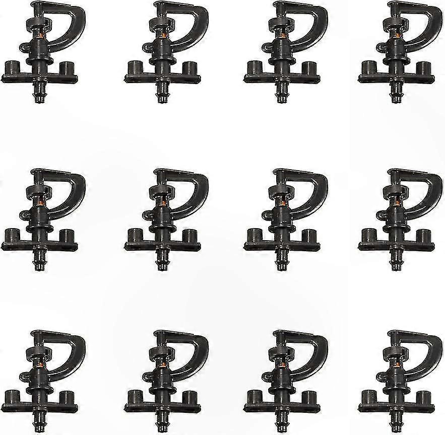 360° Rotating Micro Sprinkler Nozzle for Garden Plant Irrigation Atomizing System (12 Pack)