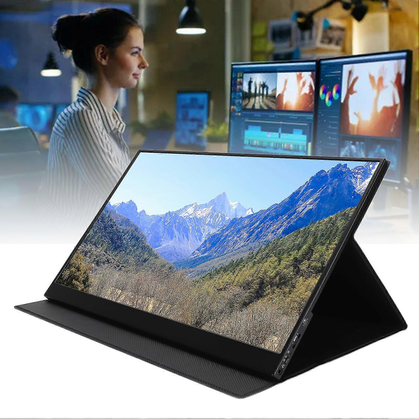 16.1" Portable 1920x1080 FHD External Display 60Hz Black Screen