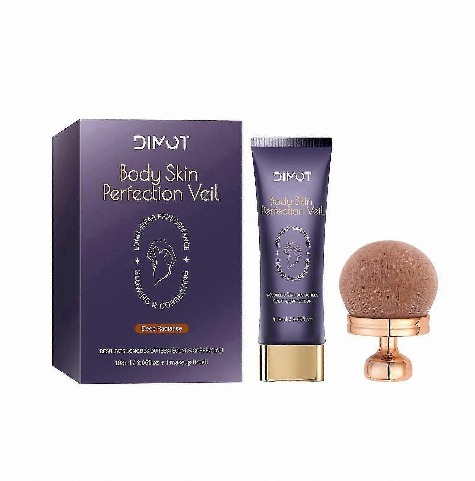 Full Coverage Complexion Perfector with Brush, Waterproof Tattoo Cover, Transfer-Resistant Concealer for Long-Lasting Use