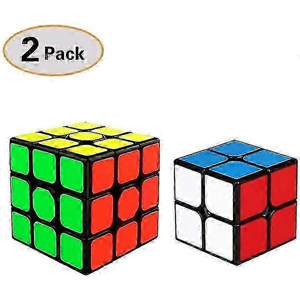 Magic Cube Set, 2x2 + 3x3, 2 in pack (Black)