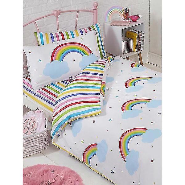Rainbow Sky Junior Duvet and Pillowcase Set for Toddlers