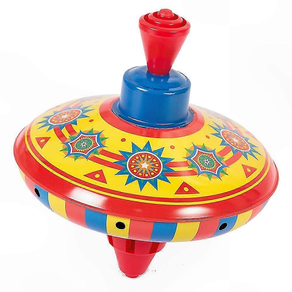 Vibrantly Designed Multi-Colored Durable Mini Tin Tops for Fun Play